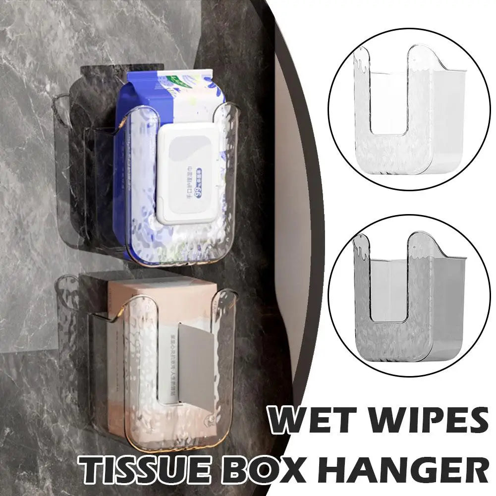 porte serviettes toilette moderne adhésif noir transparent marbre minimaliste porte boîtes mouchoirs humides lingettes