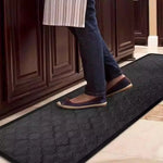 tapis anti fatigue PVC solide gris noir sol moderne antidérapant cuisine intérieurextérieur