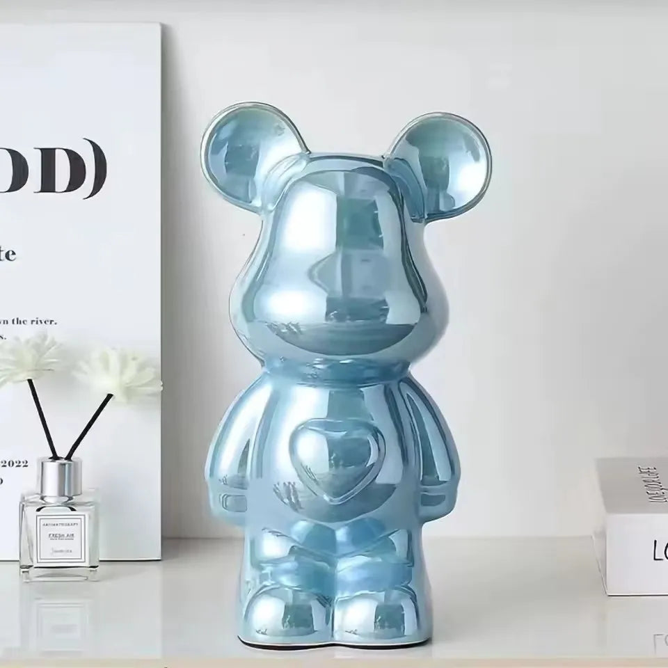 statues ours argent doré kawaii cœur minimaliste contemporain noël valentin mariage anniversaire nouveauannée