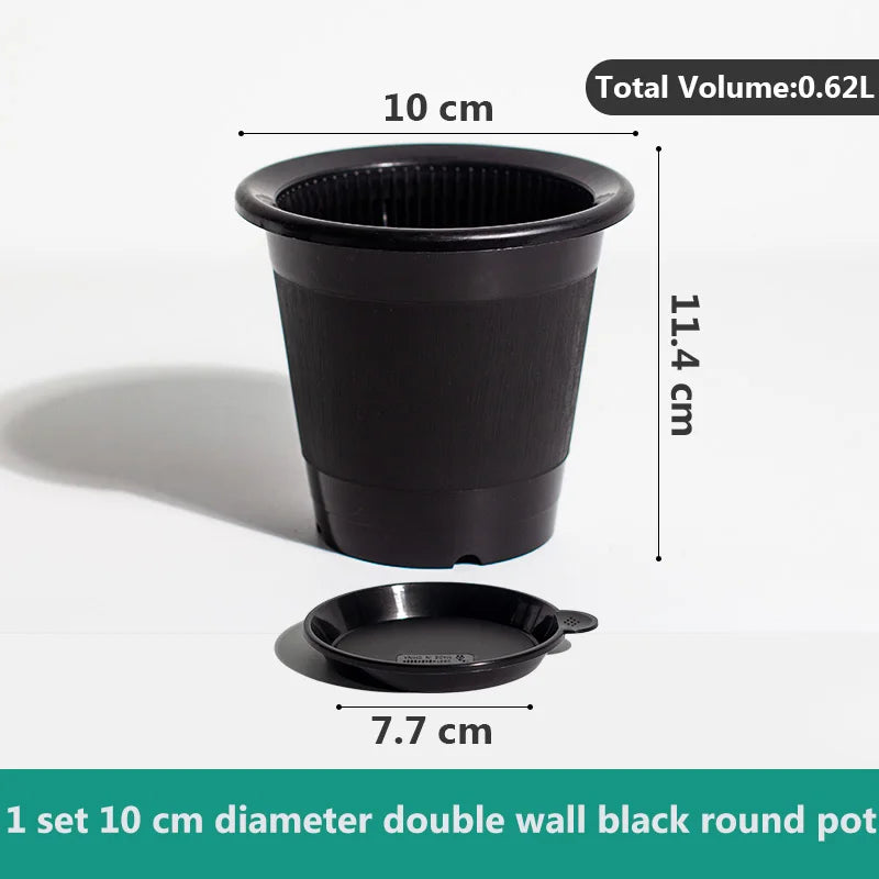 pots fleurs orchidée double couche aeration moderne boucle rotative blancintérieur trous base