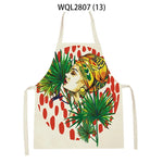 tablier cuisine coton motif ethnique floral adulte enfant ruban serrage