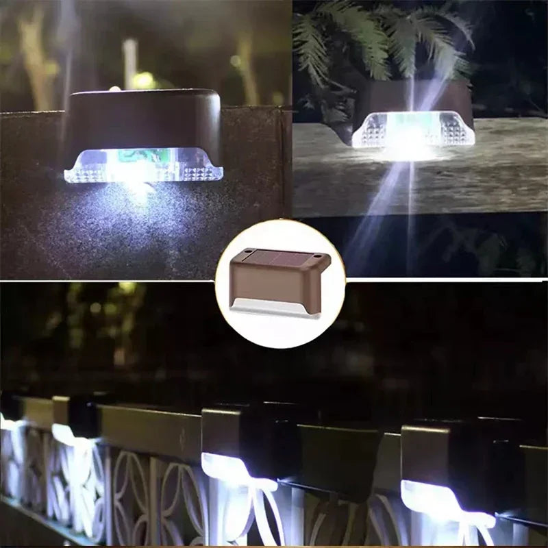 lumières solaires led étanches noires marrons modernes autoinstallables patio jardin extérieur