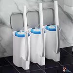 Brosse toilette jetable blanche bleue moderne pratique adhésive interchangeables fluides nettoyants