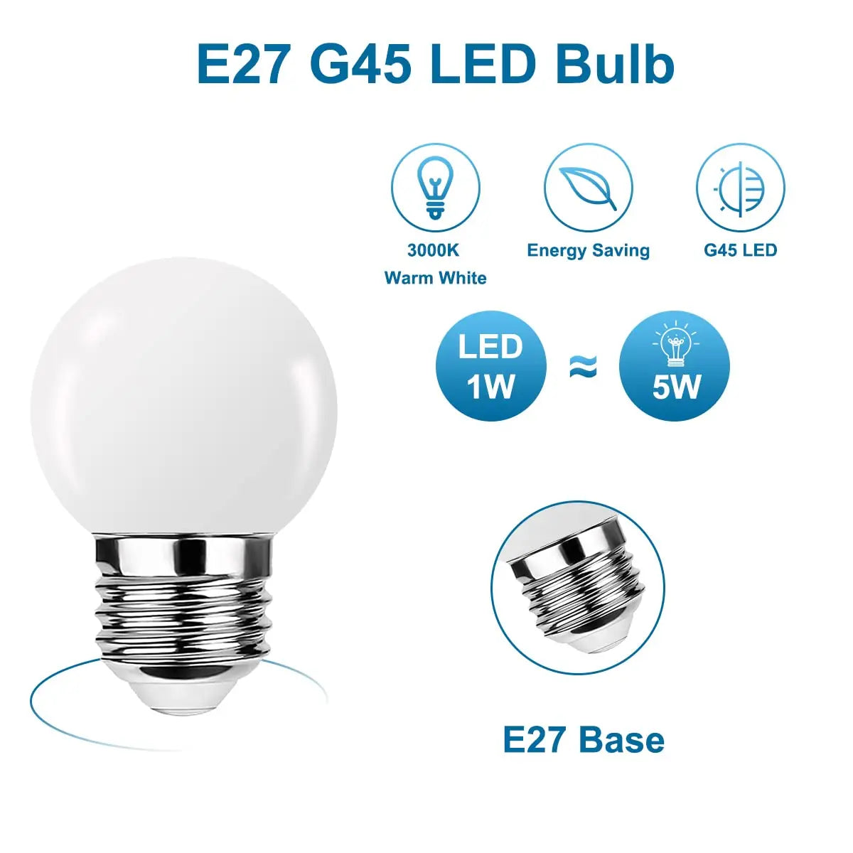 ampoules led globe blanc mat opacité moderne e27 220v 2w 3w 25000h jardins fêtes