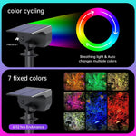 projecteur solaire led 29 couleur changeante ip67 moderne noir matextérieur jardin patio