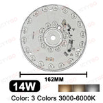 source lumineuse led 12w 24w 36w couleurs blanc moderne rond autoinstallation