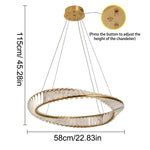 suspension lumineuse moderne dorée strass transparente chaînes chambre salon 90 260V 2000 82000lm