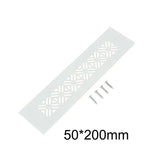 grille ventilation meuble motif géométrique moderne adhésif marron noir blanc