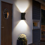 lampe murale extérieure contemporaine led aluminium étanche noir fixée mur entrée chambre coucher