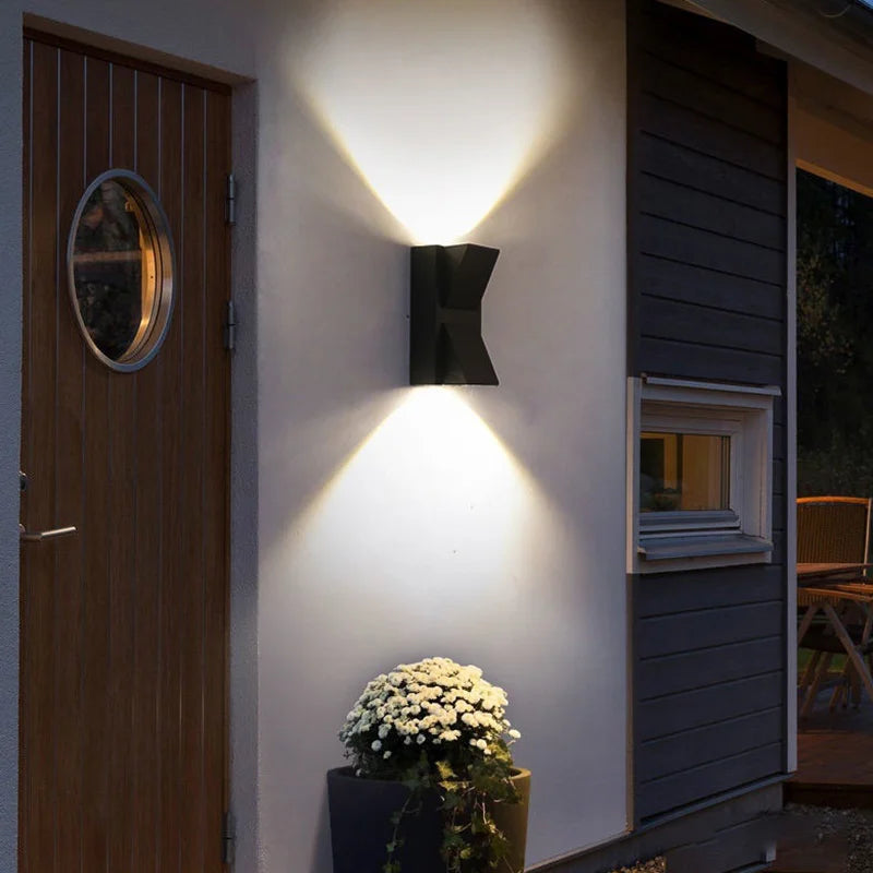 lampe murale extérieure contemporaine led aluminium étanche noir fixée mur entrée chambre coucher
