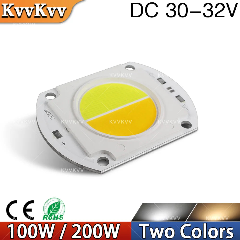 module led cob blanc jaune grille points connecteur moderne haute puissance deux couleurs