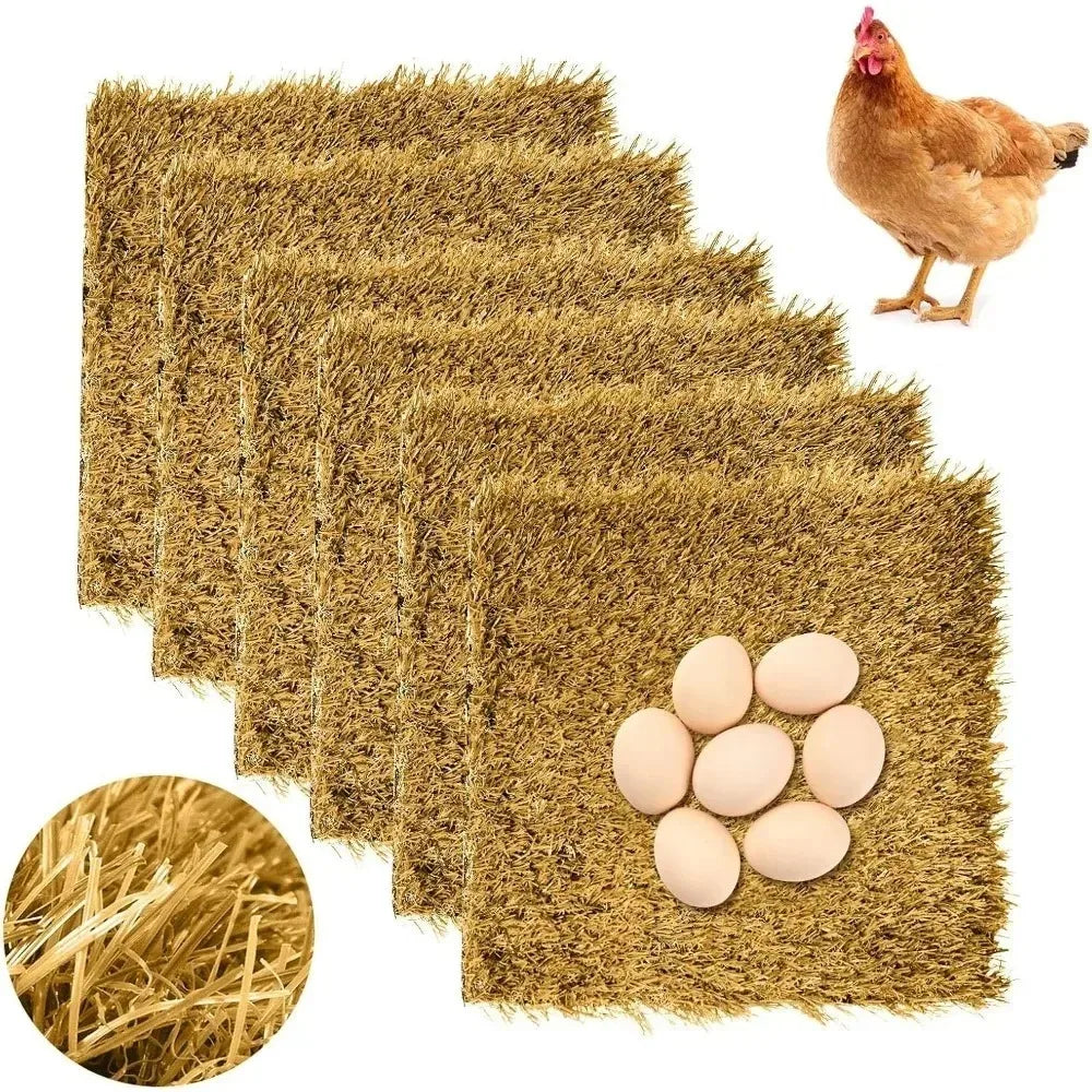 tapis imitation herbe poules œufs texture fibreuse rustique agricole sans fixation Pods Pods Pods