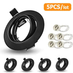 spots encastrables gu10 orientables moderne minimaliste argenté blanc noir clips métalliques