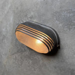lampe murale led or noir vintage rayures dorées surface lisse extérieure ip55 hydrofuge