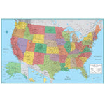 carte états unis graphique géographique décorative éducative bleu rouge verte Jaune marron orange violet
