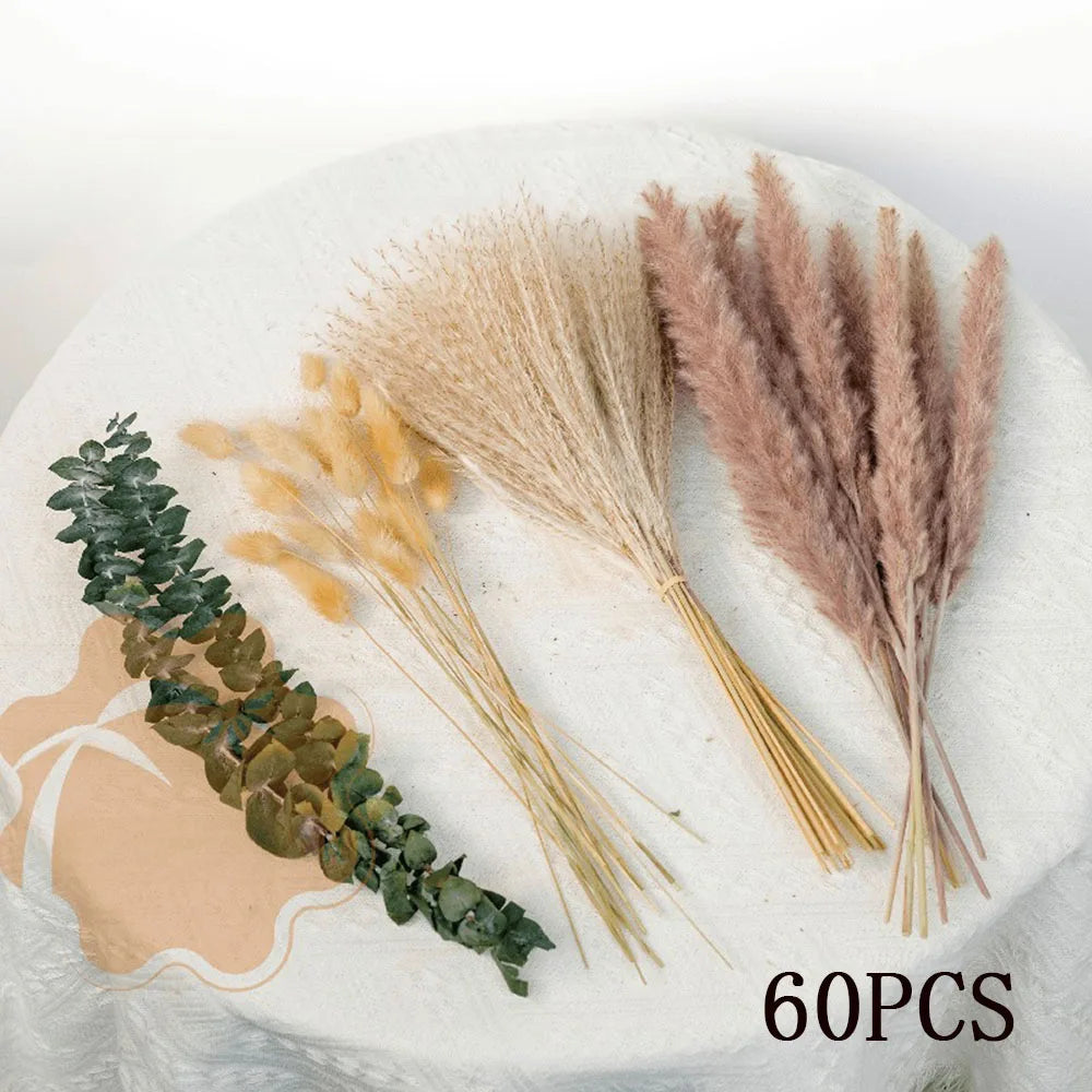 feuilles eucalyptus séchées bouquets fleurs naturelles décoration murale intérieure anniversaire baby shower fêtes rustique