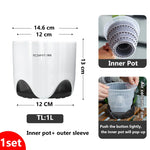 pots orchidées blancs modernes perforations ventilation racines aérationintérieurexterne