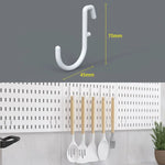 panneau perforé blanc étagère murale moderne accessoires rangement clips couteau clavier figurines