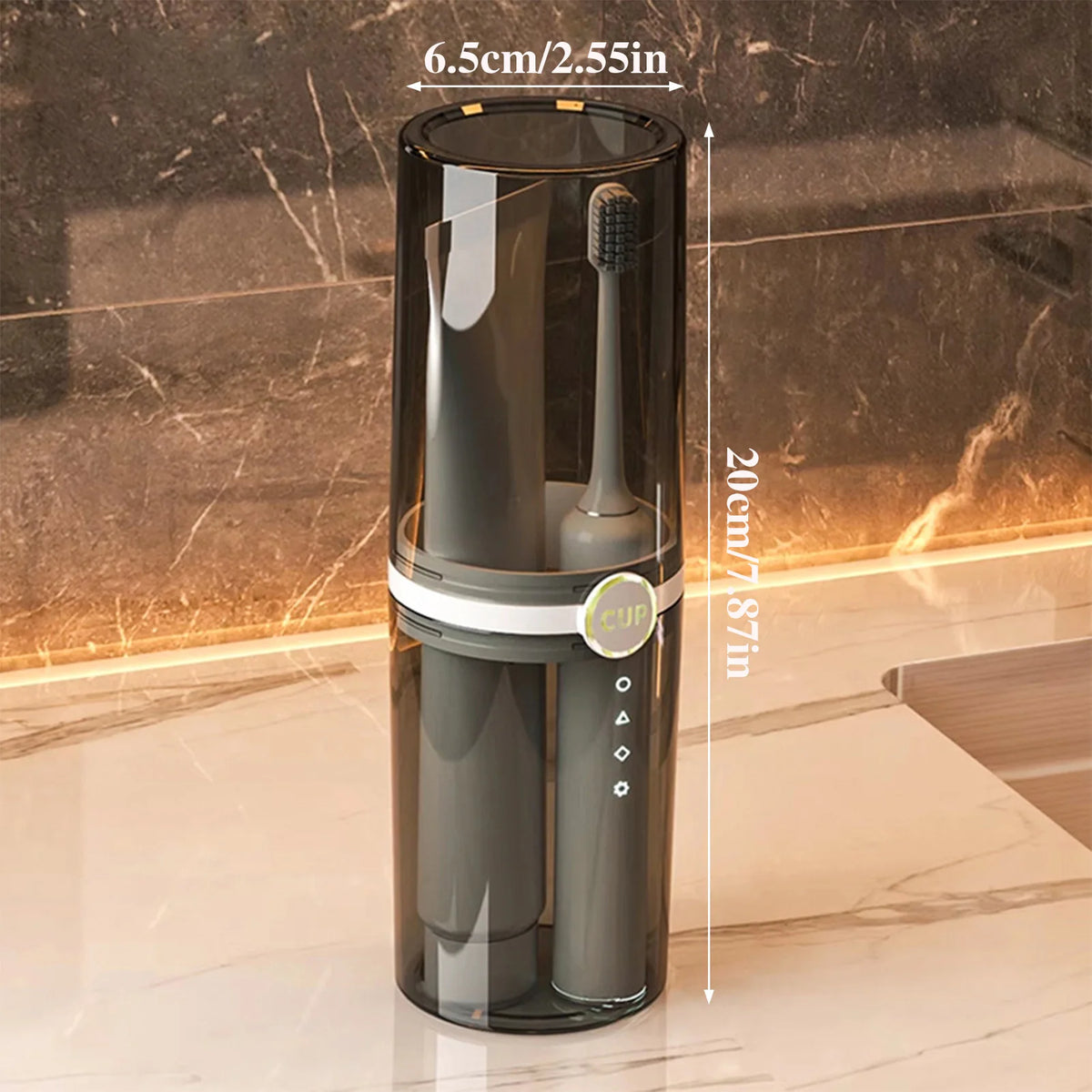 porte brosses dents voyage tasse rangement transparent moderne brosses électriques tubes dentifrice minimaliste