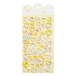 sticker adhésif kawaii animaux coeurs étoiles pastel multicolore transparent reflets