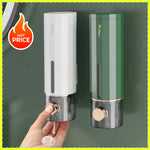 distributeur savon liquide moderne vert gris doré adhésif bouteille 450ml opacité matériau plastique