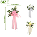 décoration mariage chaise fleurs artificielles soie rose blanc anniversaire baby shower