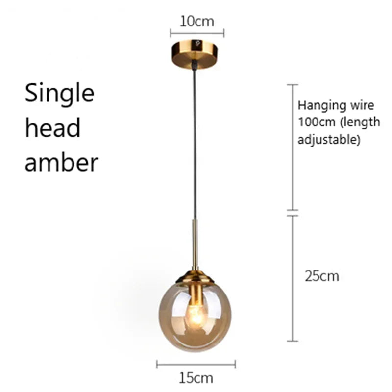 suspension lumineuse transparente moderne ampoule brillante câble noir minimaliste chambre salon étude
