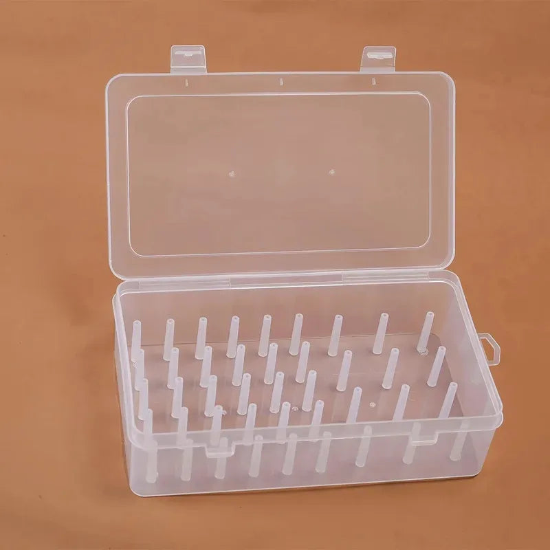 boîte rangement fil broderie transparente poignées multifonctionnelle grande capacité pratique