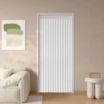 rideau vertical pliant polyester blanc noir gris rayures moderne opacité