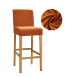 couvre tabouret moderne tabourets bar lavables tissu plush uni couleur bleu jaune vert orange
