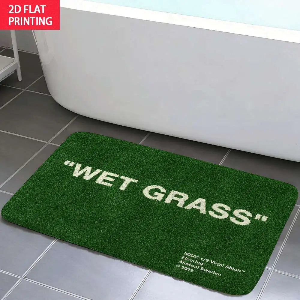 tapis sol vert herbe veloutée adhésif résistant minimaliste 60x40cm 2019