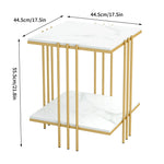 table d'appoint moderne marbre blanc doré noir salon chambre minimaliste