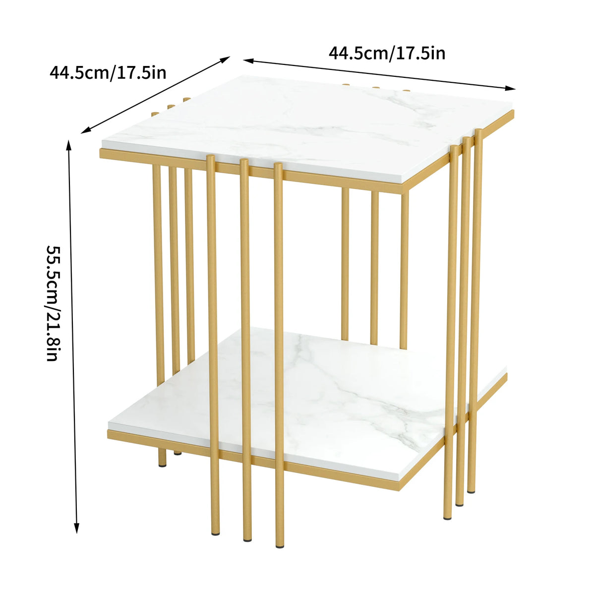 table d'appoint moderne marbre blanc doré noir salon chambre minimaliste