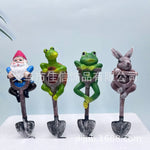 statues animaux jardin vert brun sculpturales résine pelle décoratives extérieures patioextérieur