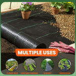 tissu barrière herbes noir maille fine opacité pratique résistant 1000cm 60cmextérieur jardin contrôle adventiceanti