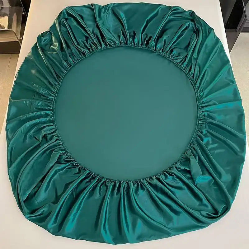 drap housse élastique satiné matelas double lit simple coton moderne couleur unie élégante