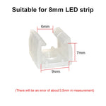 clips fixation ruban led blancs plastique lisse pratique robuste 4mm 10mm 6mm 9mm 11mm