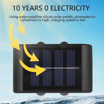 lampe murale solaire panneaux solaires intégrés led noire moderne résistante eau murale oeilletsextérieur jardin