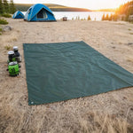 tapis sol oxford vert foncé noir antidérapant robuste camping randonnée plage