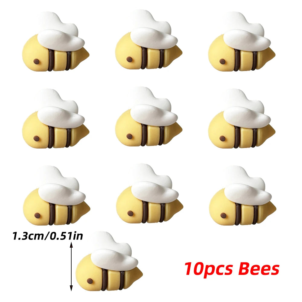 décoration gâteau abeilles pot miel fleurs thème anniversaire enfant sucré pâtisserie desserts fournitures festive