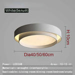 plafonnier led moderne minimaliste blanc gris rond lisse intérieur salon chambre
