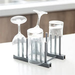 rack vaisselle moderne plastique transparent opaque clips gris blanc pratique organisation cuisine