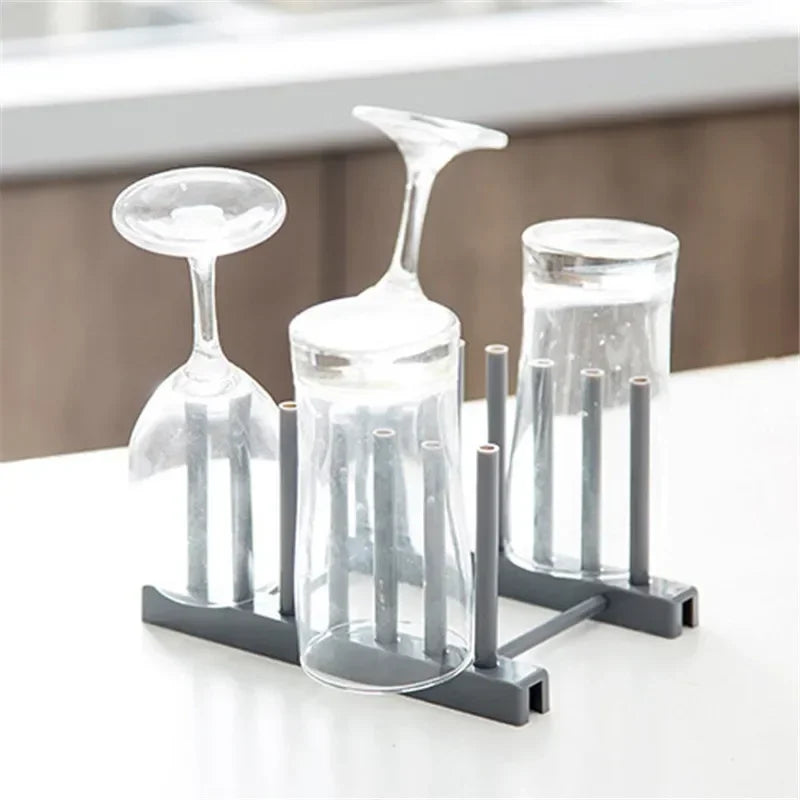 rack vaisselle moderne plastique transparent opaque clips gris blanc pratique organisation cuisine