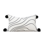 coussin géométrique laine coton contemporain beige gris noir décoratif sofa lit voiture