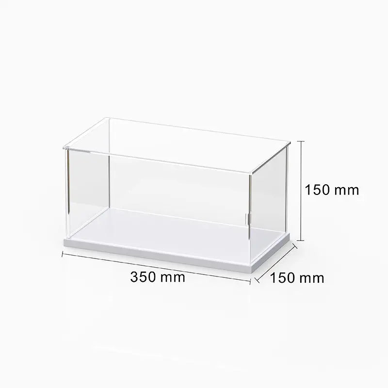 boîte rangement disques transparente moderne acrylique réutilisable plateau blanc minimaliste