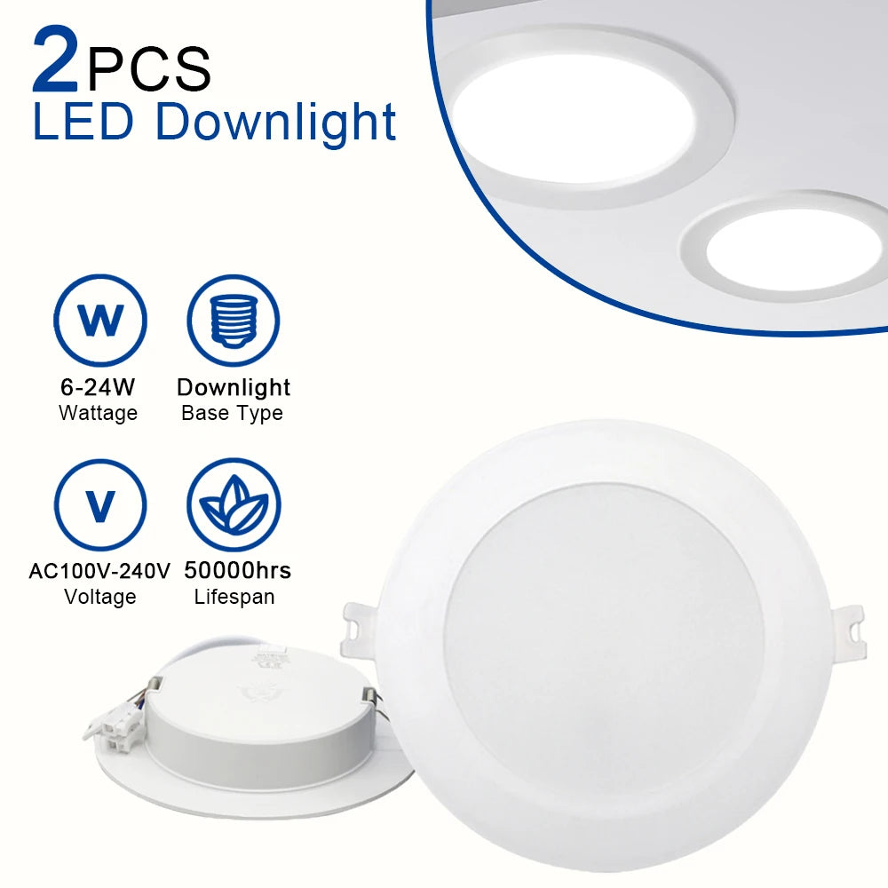 éclairage intérieur spot led downlight blanc moderne 120° ø90 25mm 6w 10w 14w 17w