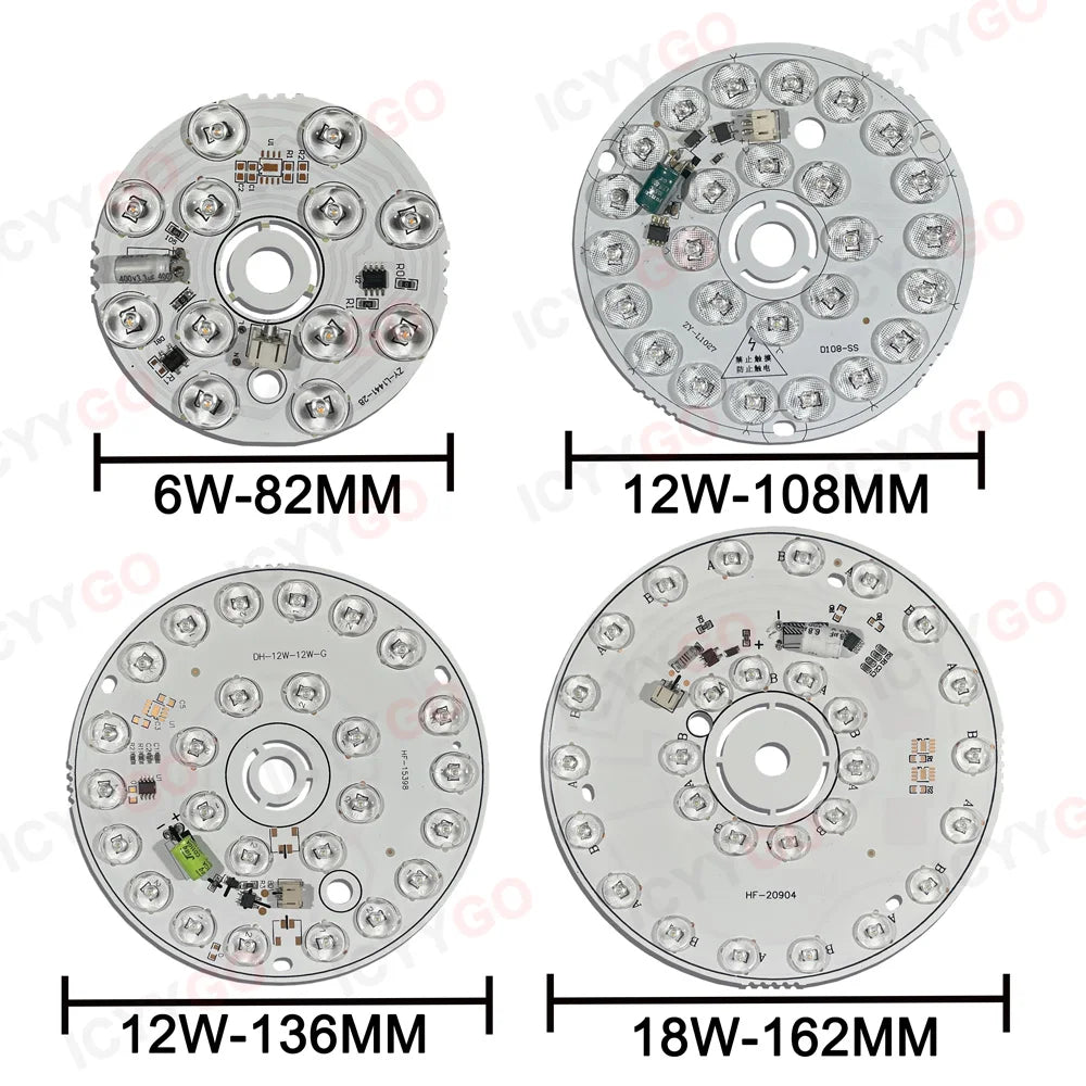 plaque led circulaire 12w 108mm blanc moderne technologie diodes led 6000k driver free