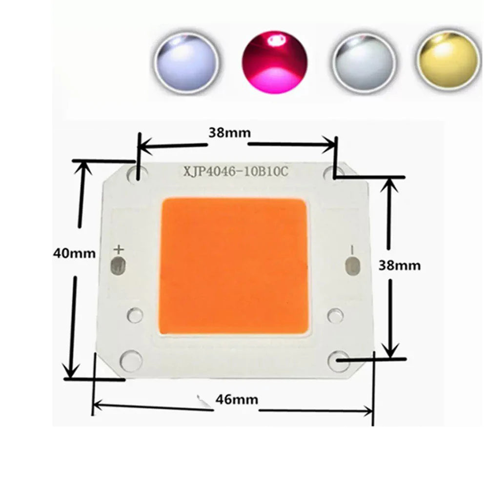 puce led cob 50w haute puissance 12v 32v blanc orange jaune projecteur lumière moderne