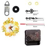 horloge murale silicone transparente chiffres romains motifs marbrés feuilles moderne