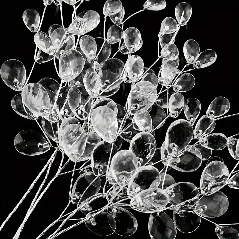 bouquet artificiel moderne rose transparent décoration mariage intérieur minimaliste 15cm 10pièces
